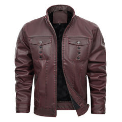 Men's Leather Jacket Spring And Autumn