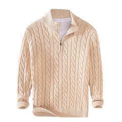 Men's Loose Zip Pullover Knitting Sweater Coat