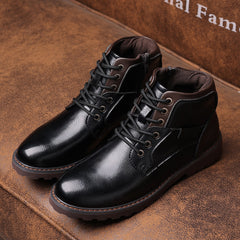 Men's Motorcycle Mid-Calf Casual Boots
