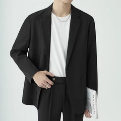 American High Street Leisure Suit Men Loose Drooping Korean Style