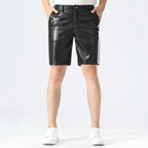 Fashion Casual Summer PU Leather Men's Shorts