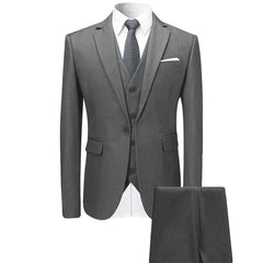 Men's Fashion Slim Suit Three-piece Suit