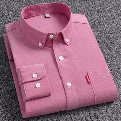 Pure Cotton Washed Oxford Woven Shirts Men