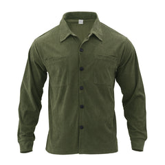 Corduroy Single-Breasted Slim Jacket For Men