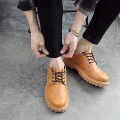 All-Match Casual Boots Low-Cut Tooling Trendy Leather Boots For Men