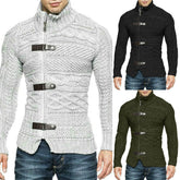 Men’s Cardigan Coat-Autumn & Winter Turtleneck Sweater Jacket for Casual & Warm Wear