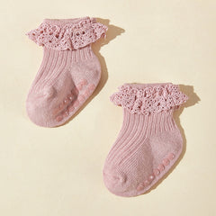 Spring And Summer 6 Pairs Baby  Girl Lace Socks Tube Socks
