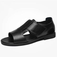 Genuine Leather Roman Sandals for Men – Casual & Breathable