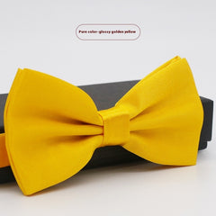 Men's Solid Color Formal Wear Wedding Business Casual Groom Bow Tie