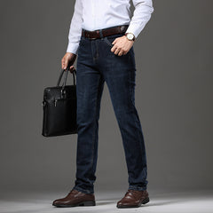 Stretch Jeans Autumn And Winter Loose Plus Size Business Casual Pants