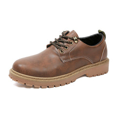 All-Match Casual Boots Low-Cut Tooling Trendy Leather Boots For Men