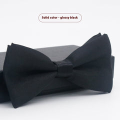 Men's Solid Color Formal Wear Wedding Business Casual Groom Bow Tie