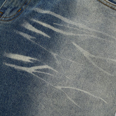 Fashion Inkjet Gradient Denim Shorts Men