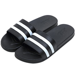 Waterproof Striped Slippers for Men – Durable Bathroom Footwear