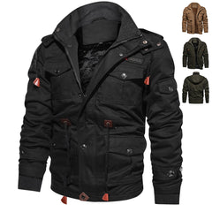 Men’s Detachable Hood Winter Jacket – Multi-Pocket