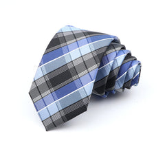 Casual Business Tie For Men Skinny Tie Fashion Polyester Plaid