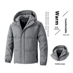 Winter Loose Hooded Cotton-padded Thickened Coat For Men