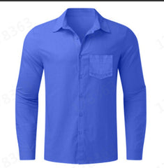 Business Leisure Iron-free Solid Color Polo Collar Shirt