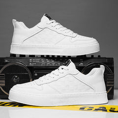 Men’s Casual Plaid Lace-Up Sneakers