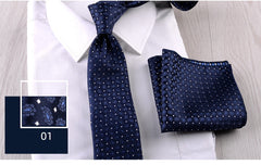 Business Formal Wear Casual Tie Pocket Square Combination
