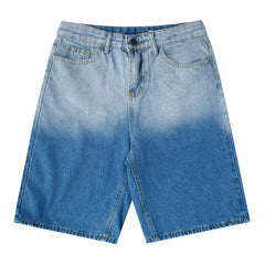 Gradient Denim Shorts Men''s Versatile Ins Loose Casual High Street