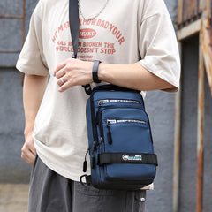 Multifunction Bags For Men Nylon Backpack Crossbody Shoulder Bag With USB Charging