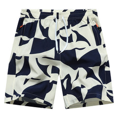 Casual Loose Pattern Cropped Elastic Waist Breathable Beach Pants