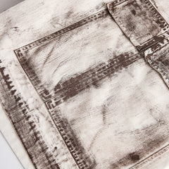 Punk Distressed Dirty Denim Cargo Pants Shorts Men