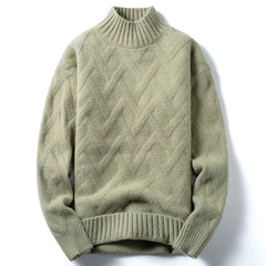Men's Half Turtleneck Loose Knit Sweater