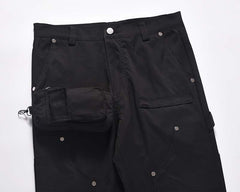 High Street Retro Rivet Flared Casual Pants