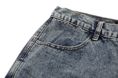Heavy Duty Patchwork Denim Shorts For Men