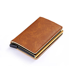 PU Automatic RFID Multi-Function Card Holder