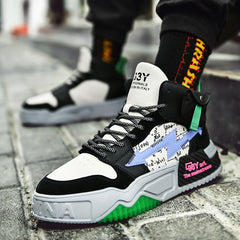 Men’s High-Top Sneakers – Trendy All-Match Casual Sports Shoes