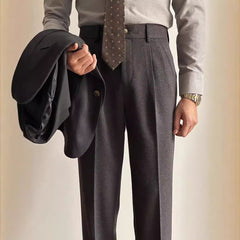 Straight Fitted All-matching Casual Suit Pants For Men