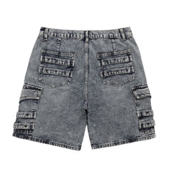 Heavy Duty Patchwork Denim Shorts For Men