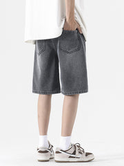 Starry Sky Pattern Denim Shorts Men