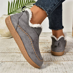 Women’s Warm Plush Ankle Boots – Cozy Slip-On Winter Snow Shoes
