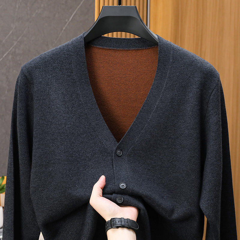 Men’s Versatile V-Neck Casual Sweater