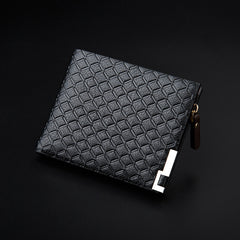 Men's Embossed Short Business Wallet