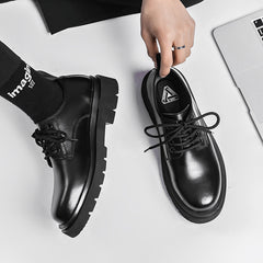 Men's British Style Black Formal Leather Shoes