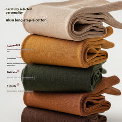 Mid-Calf Spring And Autumn Pure Cotton Men's Business Socks