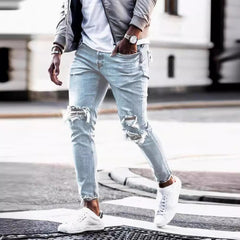 Fashion Wash Jeans Men's Ripped