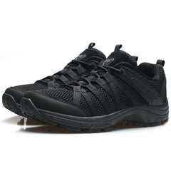 Lightweight Breathable Black Canvas Mesh Sports Shoes For Men