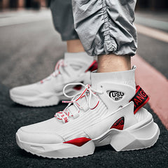 Men’s Flying Knit Sock-Style Basketball Shoes