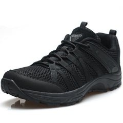 Lightweight Breathable Black Canvas Mesh Sports Shoes For Men