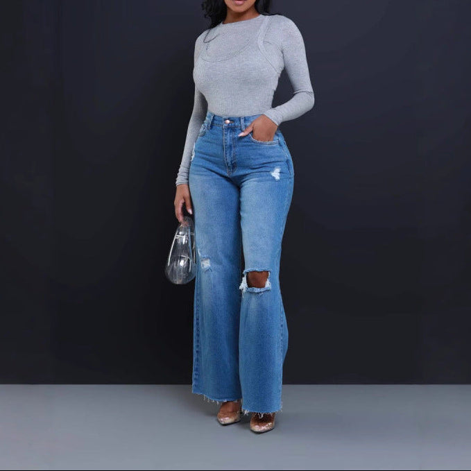 Relaxed Fit High Waist Jeans