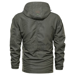 Men’s Hooded Jacket-Medium to Long Casual Outdoor Coat in Plus Size Fit