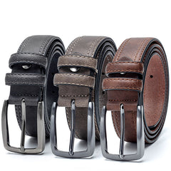 Men's Vintage Belt For Casual Jeans Luxury Split Leather Belt
