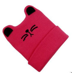 Newborn Baby Knitting Cartoon Child Children Girls Cat Ear Hat Beanie Hat Warm Autumn Winter