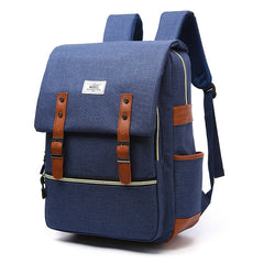 Men's Vintage Canvas Backpack School Bags Laptop Backpack With USB Charging Fashion Travel